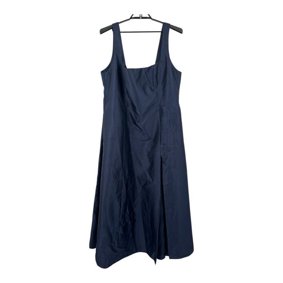 Alfred Sung dress D826 Square Neck Satin A-Line Gown blue size 24W - Picture 2 of 7